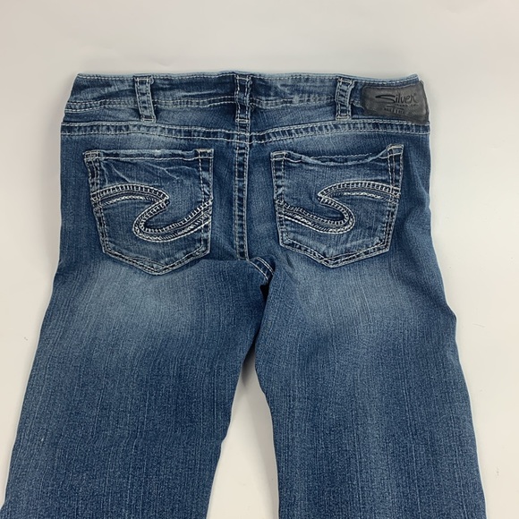 Silver Jeans Tuesday Fluid Denim Mid Bootcut Jeans Size 30 Long Inseam Stretch - Picture 3 of 16